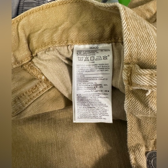 Old Navy Men’s Slim Fit Jeans 36x30 Tan Stretch Denim - Picture 6 of 6